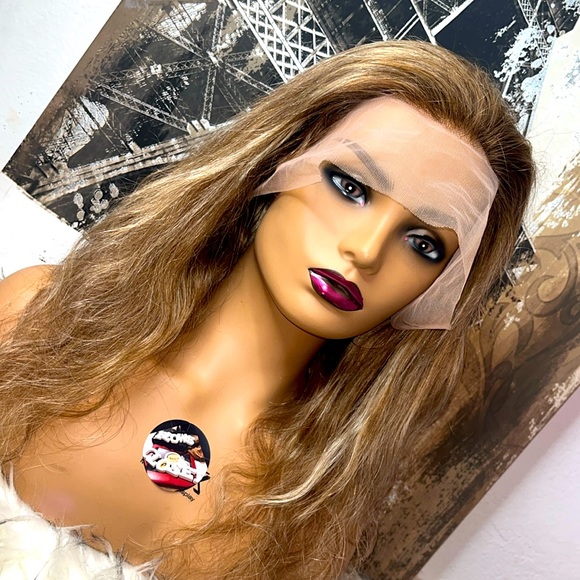 B Blonde 100% human free parting lace